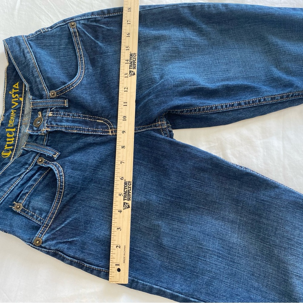 Cruel Denim Vista Womens Bootcut Jeans Dark Wash Embroidered Pockets 27/3 R - Picture 6 of 8